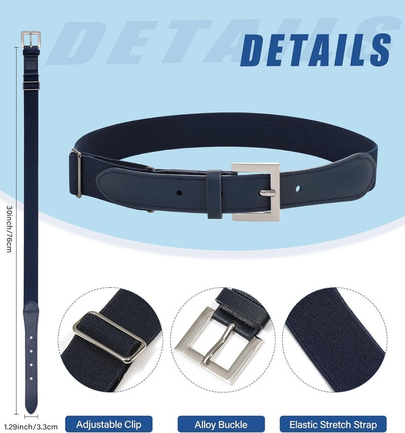 Kajeer Kid Belts for Boy Baseball Belt Softball Adjustable Fastpitch Belt Elastic Metal Buckle Youth Belt for Boys Girls - Image 2